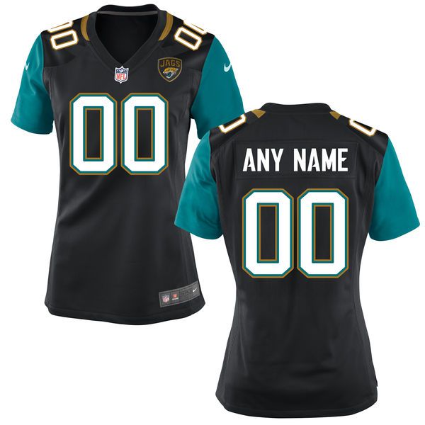 Women Jacksonville Jaguars Nike Black Custom NFL Jersey->customized nfl jersey->Custom Jersey